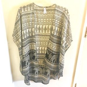 Boho Elephant Kimono